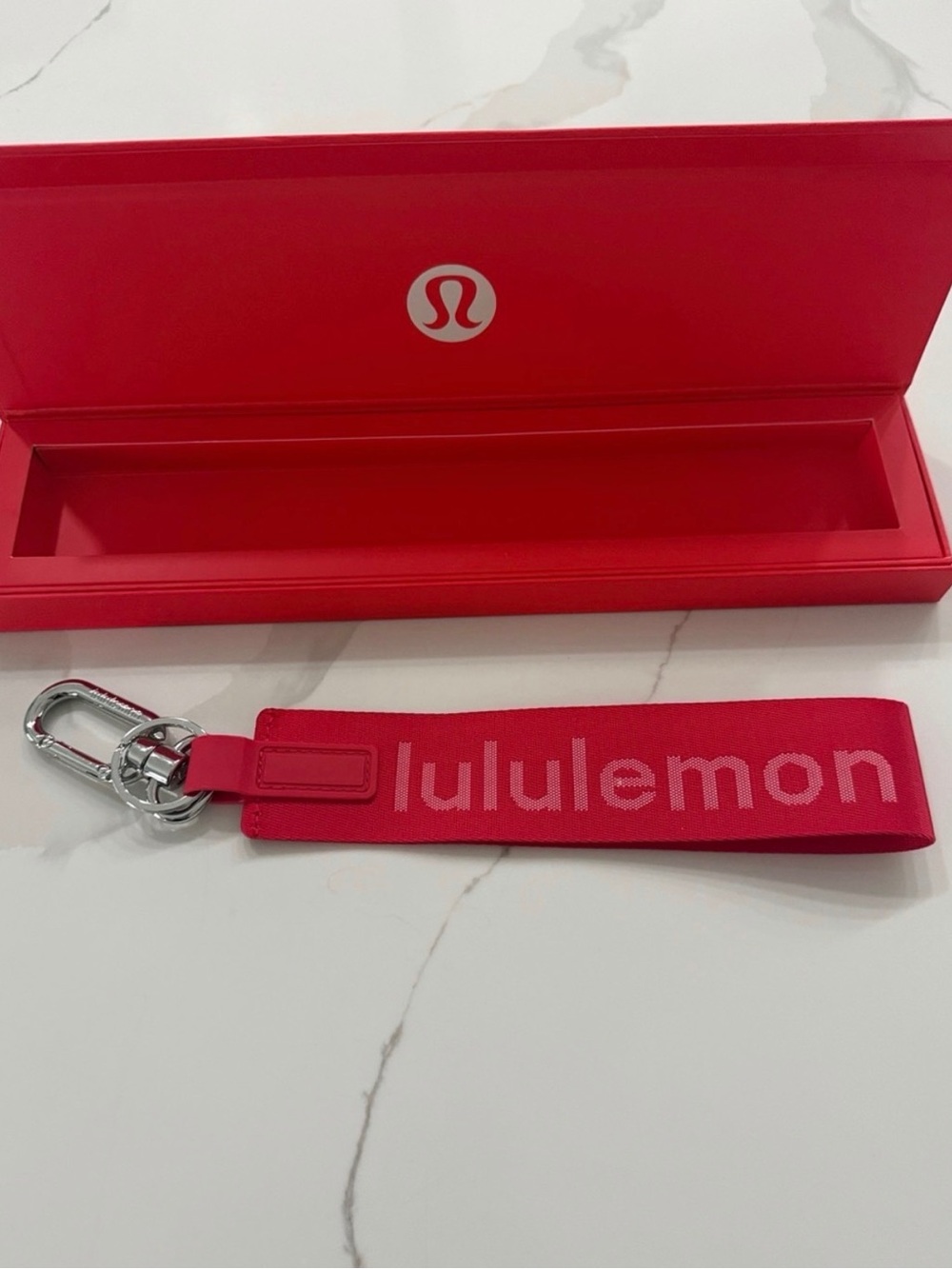 lululemon athletica Red Never Lost keychain